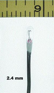 Micro Mini Lamp, Clear, 2.4mm, 12v, 50mA, [20 pcs]