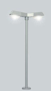 Gray Double Modern Lamppost    [ 1 unit ]
